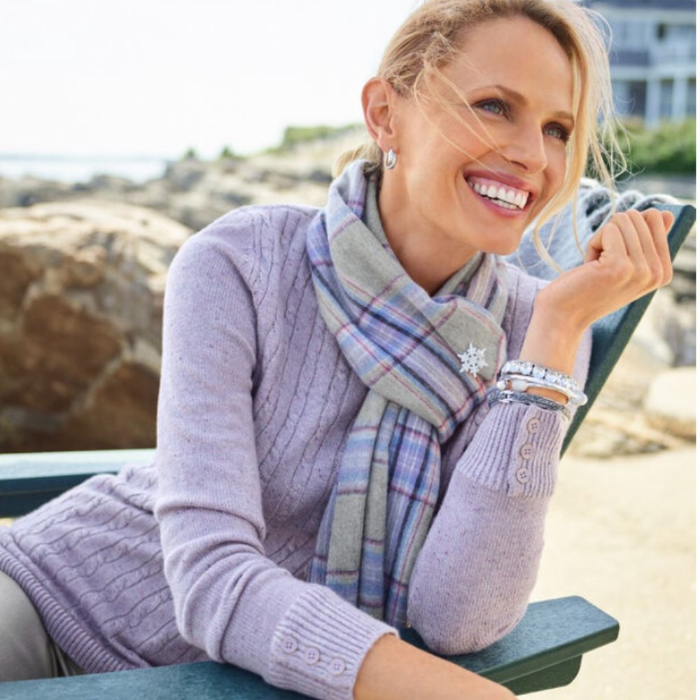 Talbot Button Cuff Tweed Sweater